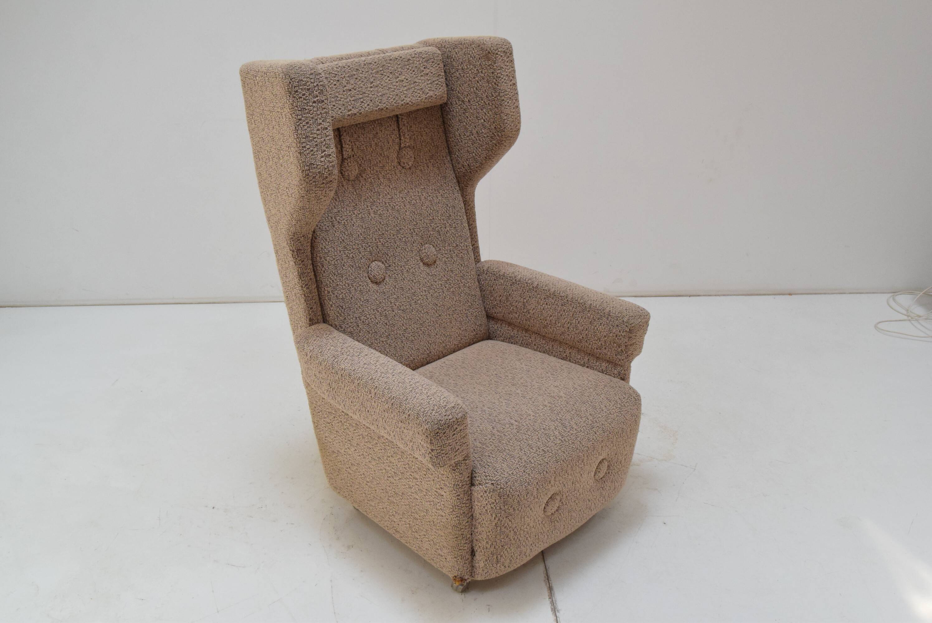 Comfortable armchair with wheels, Czechoslovakia, 1950's