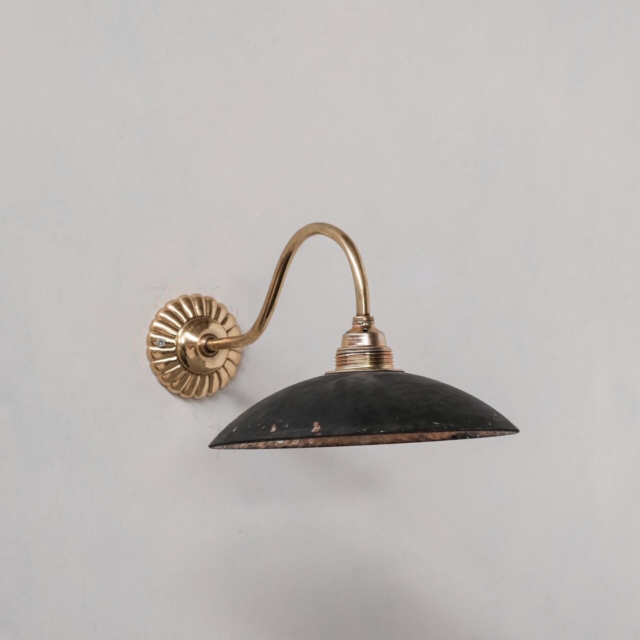 Antique brass and mercury glass wall light (19 available)