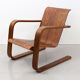 1930s modernist cantilever plywood armchair
