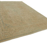 Handmade oriental 1980s 294 cm x 407 cm beige wool carpet