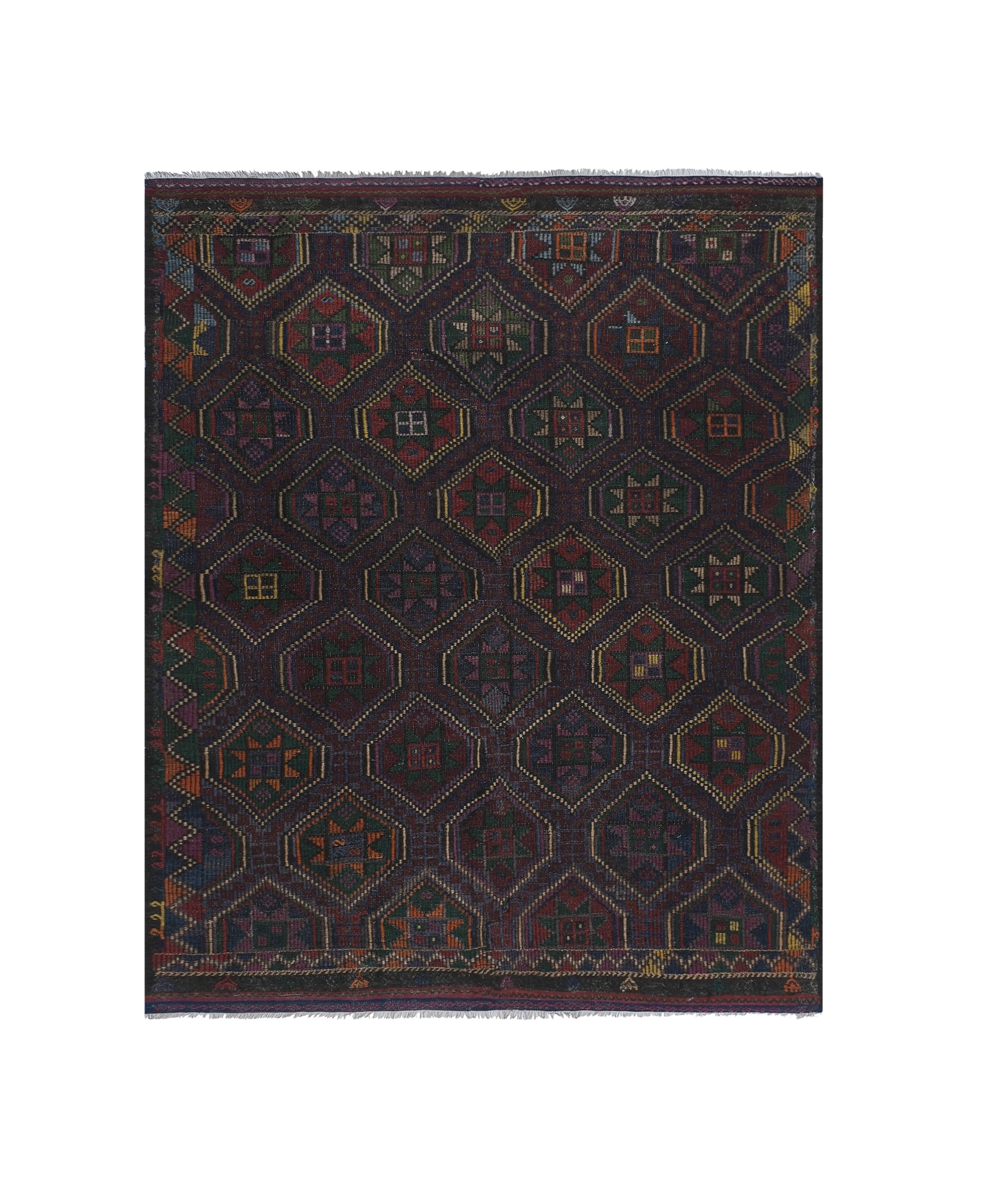 Vintage Turkish Oushak Rug Handwoven 228x292 cm