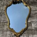 Louis XV style mirror in vintage gold composite 70'S 42x68cm