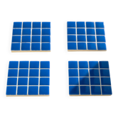 Coasters - Glass enamels - Mosaic - Handmade - Royal blue - Set of 4