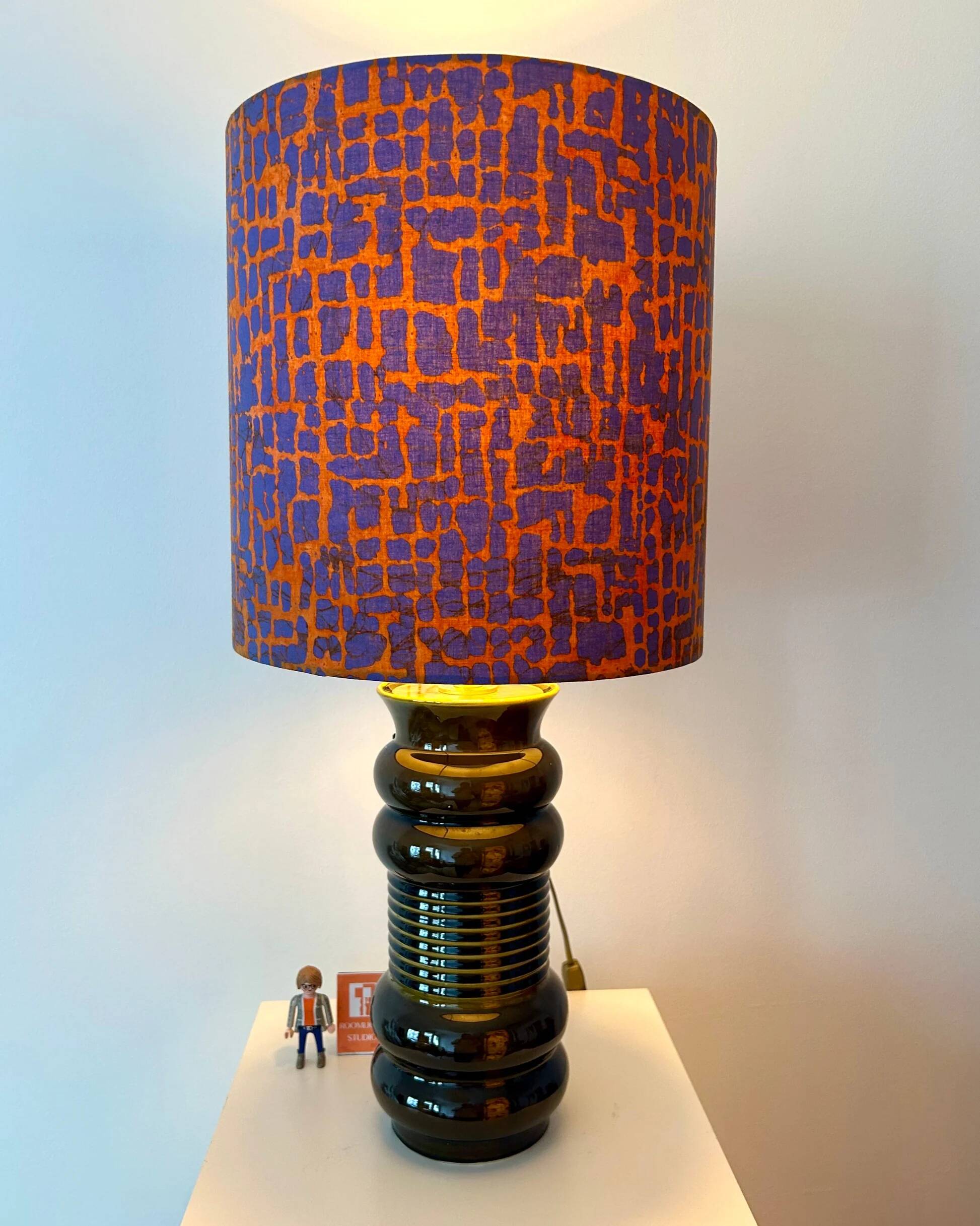 AK-Keramik: Olive lamp from a Mid Century vase