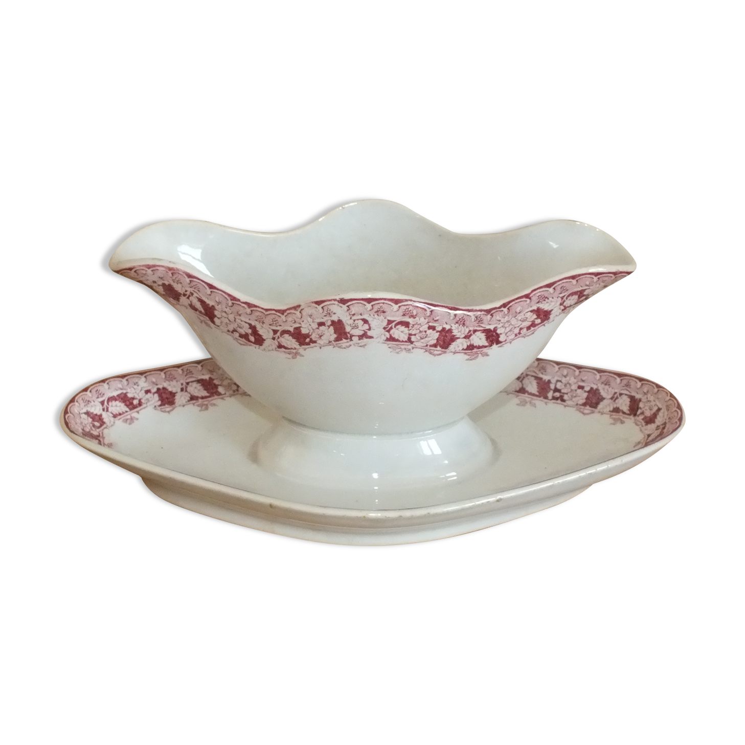 Gravy boat en Terre de Fer Saint Amand and Hamage service Murier