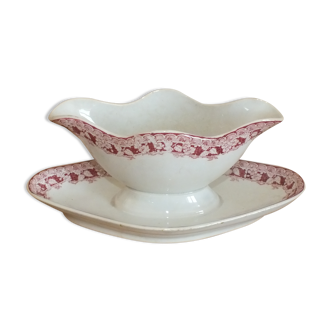 Gravy boat en Terre de Fer Saint Amand and Hamage service Murier