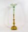 Art nouveau table vase in brass and opaline glass