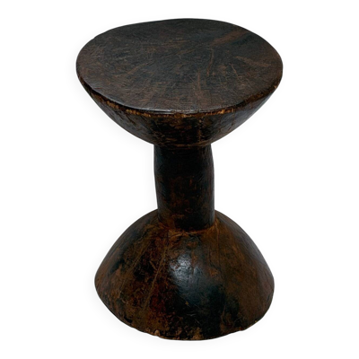 Tabouret Senoufo en bois brut (Burkina Faso)