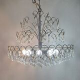 Vintage Italian Crystal Chandelier 8 Lights