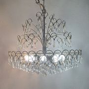 Lustre en cristal italien vintage 8 lumières