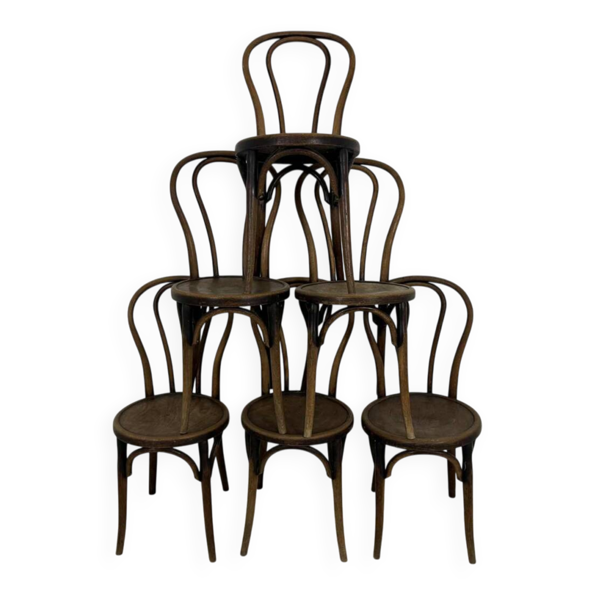 Set of 6 Bentwood Bistro Chairs N 18