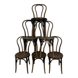 6 chaises bistrot en - bois