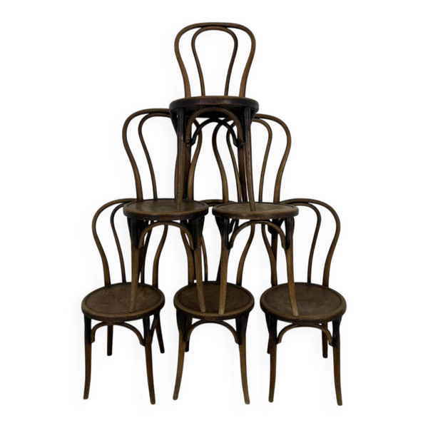 6 chaises bistrot en bois courbé n°18 — Beyit