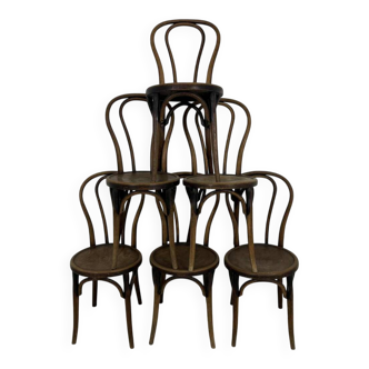 6 chaises bistrot en bois courbé n°18