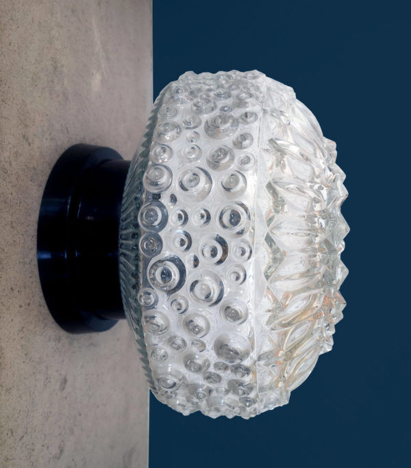 Moulded glass ceiling light