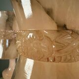 Pink alabaster lamps from the 60s (X2)