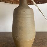 Terracotta and rattan lamp