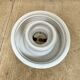 Vintage White Porcelain Wall Light with Clear Glass, 1960s