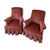 Pair of English armchairs