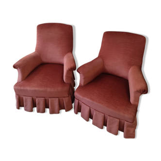 Paire de fauteuils anglais