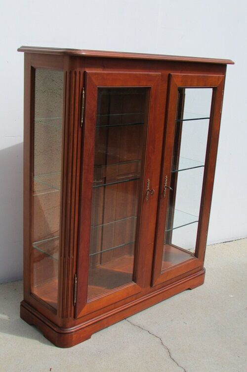 Louis Philippe library showcase in cherry