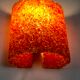 Wall lamps (the pair) in vintage orange Perspex 1960