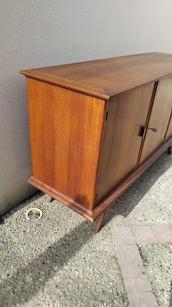 Buffet bas enfilade vintage pieds compas année 50 60