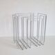 Vintage design chrome metal magazine rack