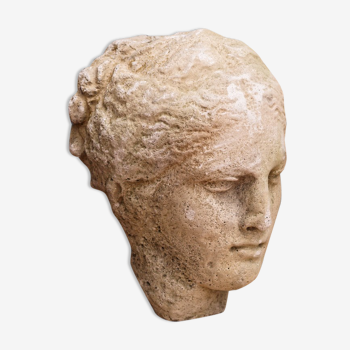 Buste en pierre reconstituée – déesse Hygie