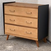 1960 compass foot chest of drawers