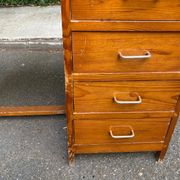 Bureau américain en bois avec 5 tiroirs