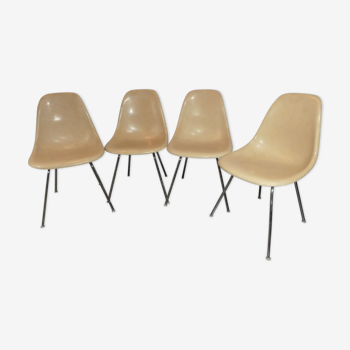 Set of 4 DSX chairs for Charles & Ray Eames for Herman Miller