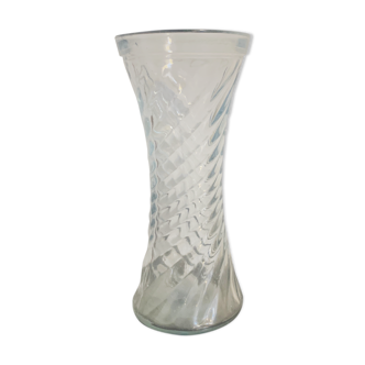 Vase verre torsadé