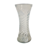 Vase verre torsadé