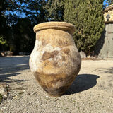 Ancient terracotta pottery jar