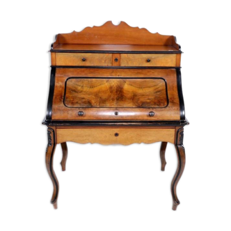 Antique wooden secretary rest on convertible legs