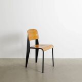 Vintage French Mid Century Jean Prouvé Metropole Standard Chair, 1950s