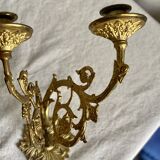 Pair of gilt bronze wall candlesticks