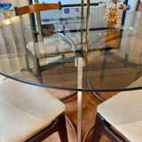 Round glass table 1970