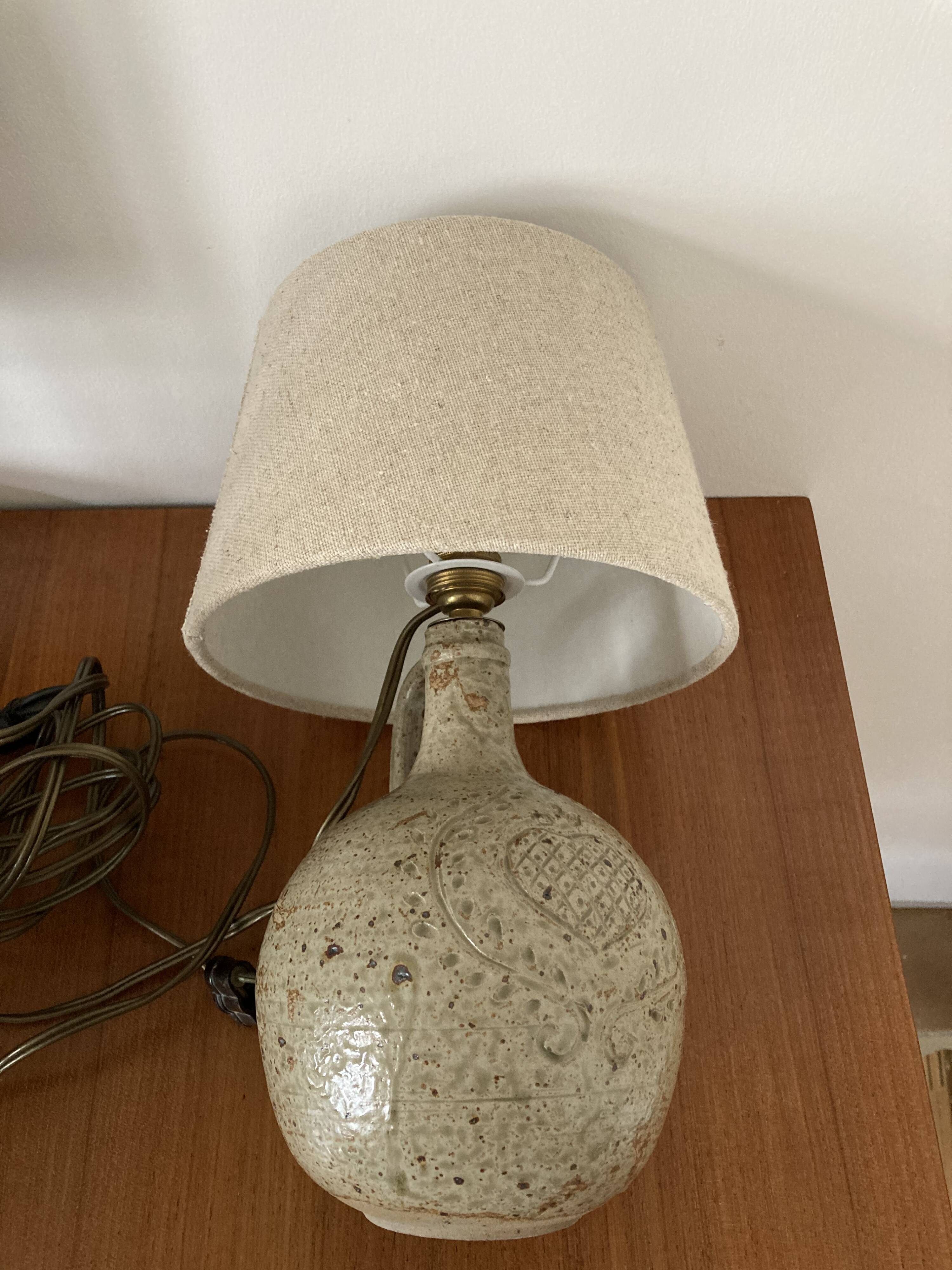 Vintage pyrite stone lamp
