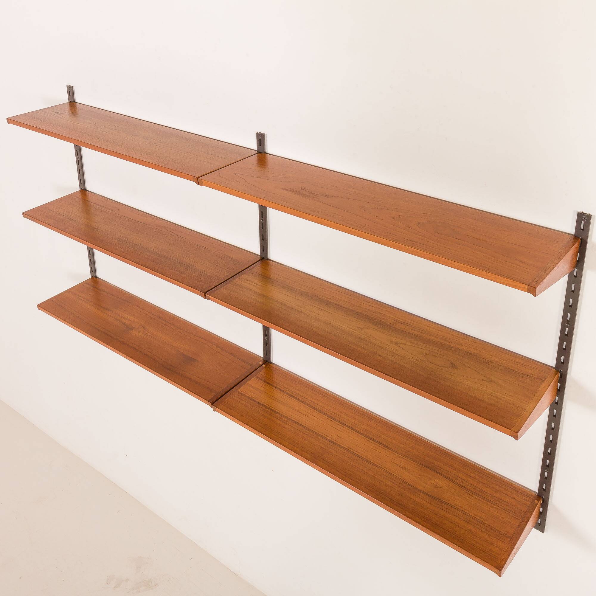 Kai Kristiansen teak shelving unit, FM Møbler, 1960s