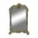 Louis XV style table mirror silver bronze frame floral painting 24x39cm
