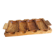 Olive wood aperitif platter and ramekins