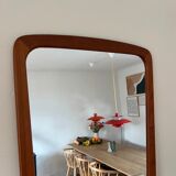 Vintage Danish teak mirror - beautiful edges