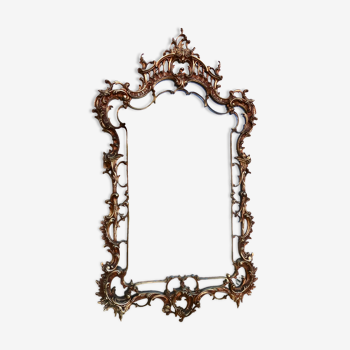 Baroque bronze mirror 19th century h= 104 cm