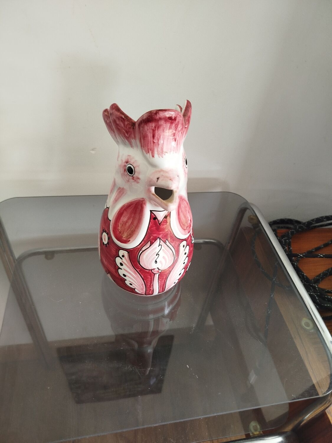 Ceramic rooster pitcher – Lismat Deruta Assisi – Italy