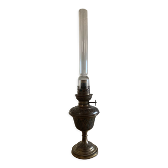 Lampe petrole vintage en laiton