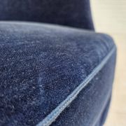 1960s, Danish 2-seater sofa. dark blue furniture velour.