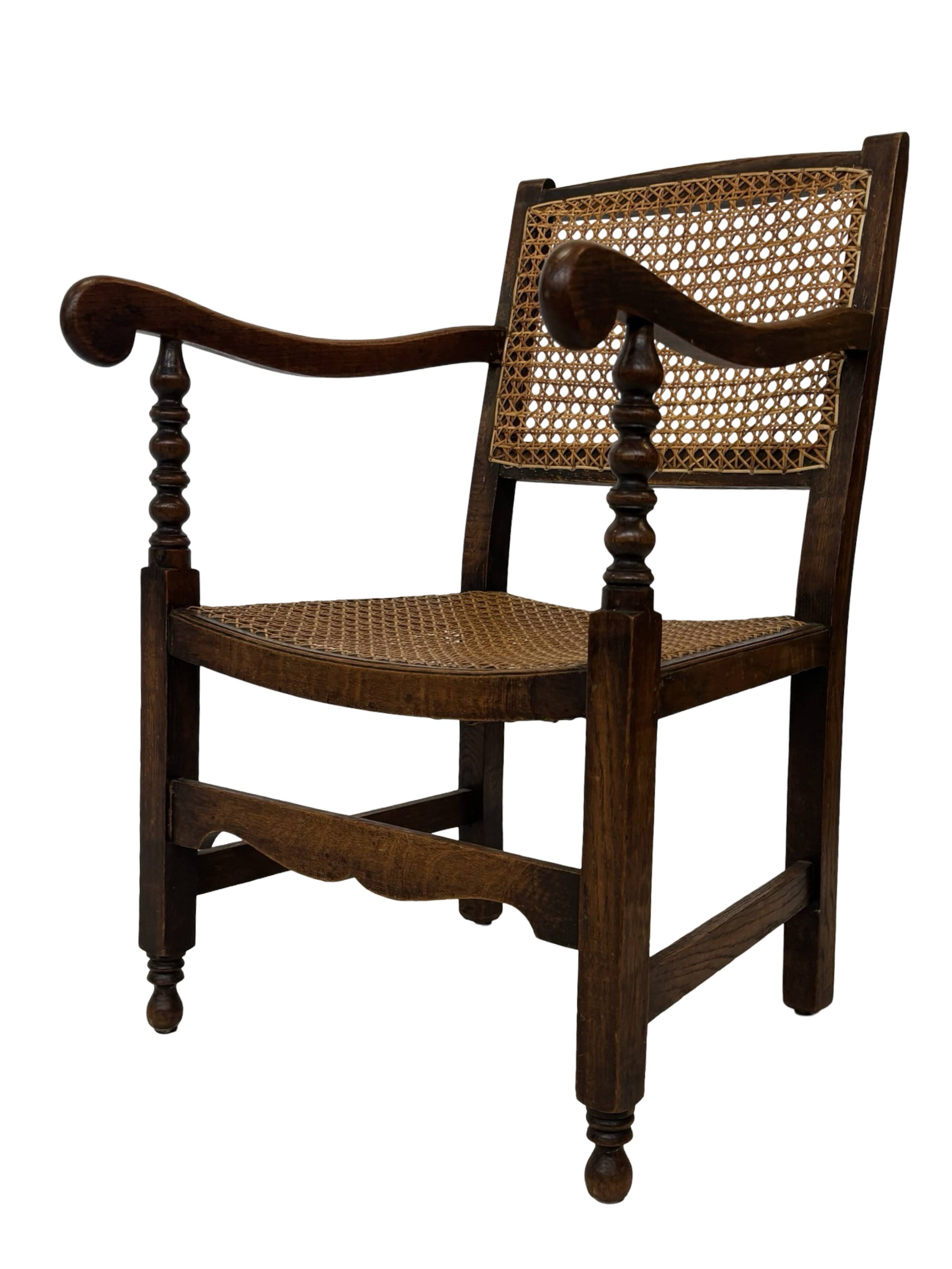 Art Deco chair minimalist oak wicker minimalist design