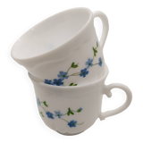 Tasses à café vintage Arcopal myosotis